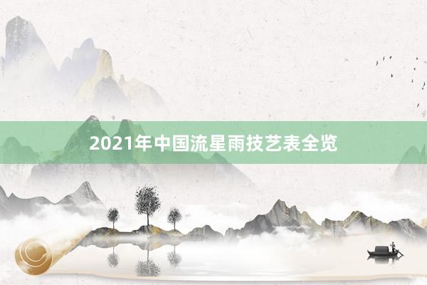 2021年中国流星雨技艺表全览